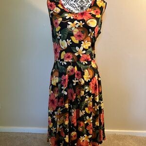 LuLaRoe Nikki Pink and Yellow Coconut Sundress